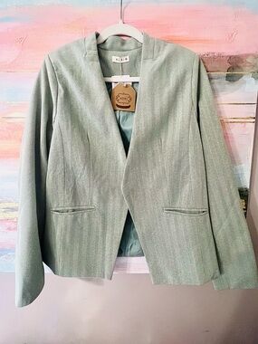 Kori Light Mint Open-Front Blazer